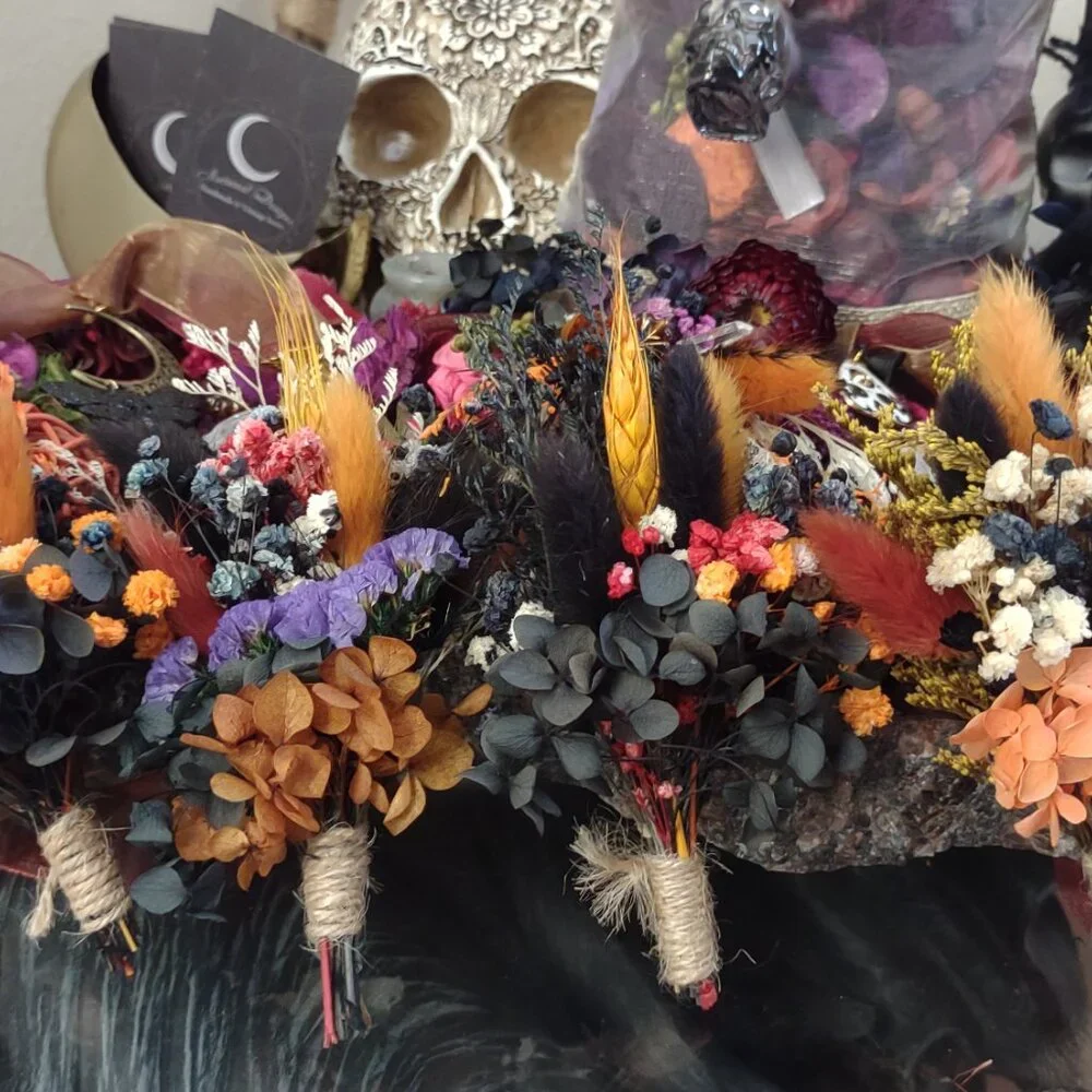 Dragon's Blood Scented Fall Crystal Potpourri Set Halloween Samhain Gift